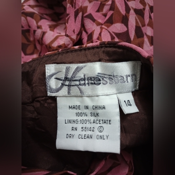 Dressbarn 100% Silk Halter Dress Size 14 - Picture 6 of 7